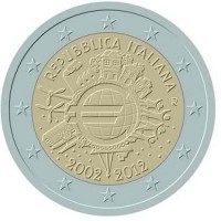 Italie 2 euro comm 2012 'Tien jaar Euro' UNC